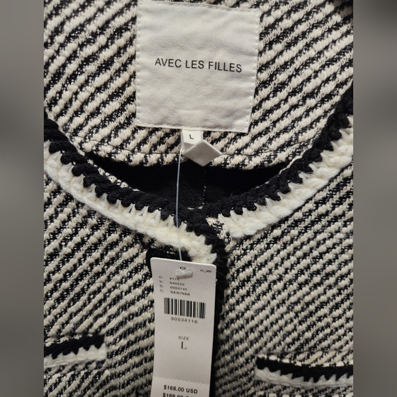 Avec Les Filles Tweed Blazer Jacket - Picture 3 of 11